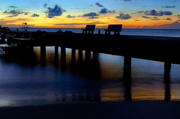Mayreau Island Pier Sunset