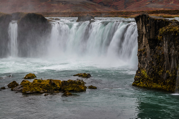 Iceland  Goðafoss Waterfall is nicknamed the “Waterfall of th