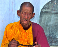 People of  Nepal Annapurna 1995 Budhist Monk